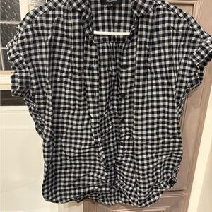 Madewell women’s button down checkered top